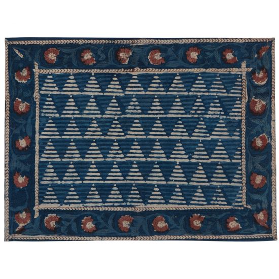 Delta Placemat - Indigo/Brick Red (Set of 2)